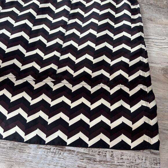 Rag & Bone Black White Chevron Tank Dress 100% Silk Size S Made in USA - Picture 3 of 6